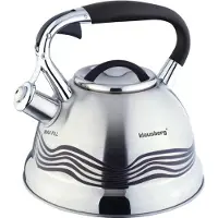KINGHOFF STEEL KETTLE INOX 3.0L KB-7048, Bouilloire électrique, Argent