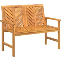 vidaXL Banc de jardin 109 cm bois massif acacia