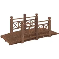vidaXL Pont de jardin avec balustrade 150x67x56 cm bois massif épicéa
