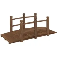 vidaXL Garden Bridge mit Handläufen 150x67x56 cm Bois de pin massif
