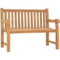 vidaXL Banc de jardin 114 cm bois massif teck