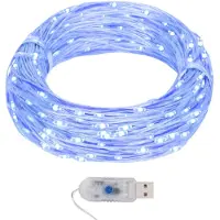 vidaXL Fil lumineux LED 40 m 400 LED bleu 8 fonctions