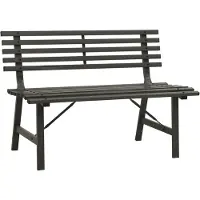 vidaXL Banc de jardin 110 cm acier noir