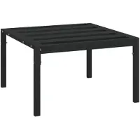 vidaXL Table basse de jardin noire 60x60x35 cm acier