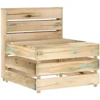 vidaXL Canapé central de jardin en palette Bois de pin imprégné
