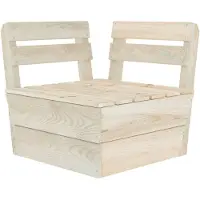vidaXL Canapé palette modulaire partie d'angle épicéa imprégné