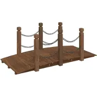vidaXL Gartenbrücke mit Kettenschienen 150 x 67 x 56 cm Festkieferholz