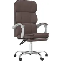 vidaXL Chaise de bureau avec fonction d'inclinaison, en similicuir marron