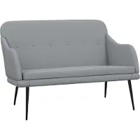 vidaXL Banc Gris clair 110x76x80 cm Tissu