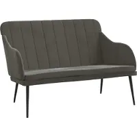 vidaXL Banc Gris foncé 110x76x80 cm Velours