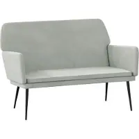 vidaXL Banc Gris clair 108x79x79 cm Velours