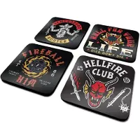 Pyramid STRANGER THINGS 4 - Hellfire Club - Pack de 4 Dessous de Verre (4x, Dessous de verre)