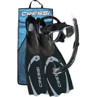 Cressi Kit Pluma Perla Pluma Gamma Snorkeling Set Noir EU 45-46