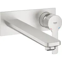GROHE 2-Loch-Waschtischbatterie LINEARE Ausladung 207mm supersteel