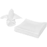 vidaXL Serviettes de table 25 pcs Blanc 50x50 cm