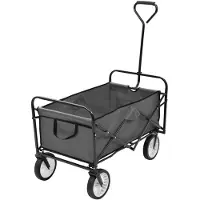 vidaXL Chariot à main pliable Acier Gris