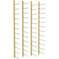 vidaXL Casier à vin mural pour 24 bouteilles 2 pcs Doré Fer