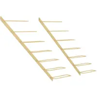 vidaXL Casier à vin mural pour 7 bouteilles 2 pcs Doré Métal