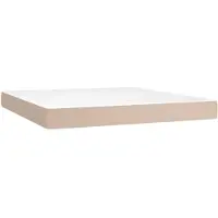 vidaXL Matelas à ressorts ensachés Cappuccino 180x200x20 cm similicuir