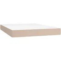 vidaXL Matelas à ressorts ensachés Cappuccino 140x200x20 cm Similicuir