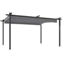 vidaXL Pavillon avec toit extensible 4x3 m Anthracite