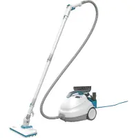 Nettoyeur vapeur BHSMP2314-QS, nettoyeur vapeur cylindrique 1,2 L 2300 W, bleu et blanc