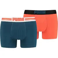 Puma Caeçon Puma Paced ogo Boxer 2er Pack Rot Bau F025 651003001-025