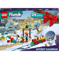 LEGO 41758 Calendrier de l'Avent Friends 2023, Calendrier de Noël avec 24 cadeaux, dont 8 figurines d'animaux, 2 mini-poupées et des jouets festifs, Cadeaux de l'Avent pour les enfants à Noël