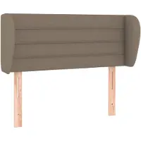 vidaXL Tête de lit avec oreilles taupe 93x23x78/88 cm Tissu