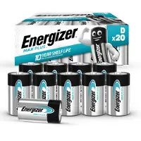 Energizer E301323704 Pile Max Plus Mono D 1,5V, blanc/bleu, 20 pièces