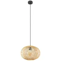 LINDBY Suspension , Solvira, dimmable, Bois, Salon / séjour, Bambou, Bohême