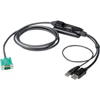 Aten CV190 - Câble clavier / vidéo / souris (KVM) - SPHD 15 broches (M) pour USB, DisplayPort (M) - 1.8 m - vis moletées