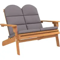 vidaXL Banc de jardin Adirondack avec coussins 126 cm bois massif acacia