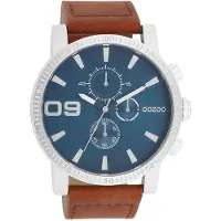 Oozoo Montre marron cuir Timepieces hommes Montre à quartz analogique UOC11210