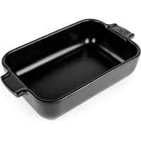 Peugeot Plat à Four Peugeot Rectangulaire Céramique Noir Satin 22 cm