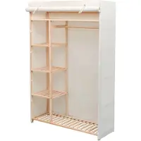 vidaXL Armoire tissu et bois de pin 110 x 40 x 170 cm