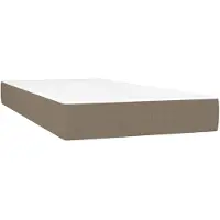 vidaXL Matelas à ressorts ensachés Taupe 90x200x20 cm Tissu