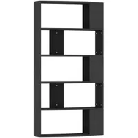 vidaXL Bibliothèque/Séparateur de pièce Noir Bois d’ingénierie