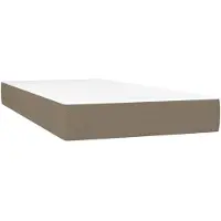 vidaXL Matelas à ressorts ensachés Taupe 90x190x20 cm Tissu