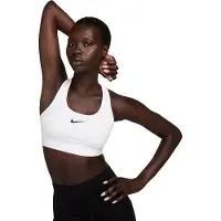 Nike Brassière de sport rembourrée Swoosh à maintien normal pour femme - Blanc | Taille XXL