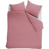 Ambiante Housse de Couette Ambiante Coton Uni Rose-240 x 220 cm | Lits-Jumeaux