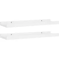 vidaXL Étagères à rebord pour cadre photo 2 pcs Blanc 40x9x3 cm MDF