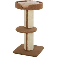 PawHut Arbre à chat arbre à jouer griffoir avec plateforme sisal peluche D30-269