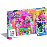 Trolls Puzzle CLE 3x48 Carré Trolls 3 25292