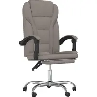 vidaXL Chaise de bureau avec fonction chaise longue Taupe Tissu