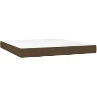 vidaXL Matelas à ressorts ensachés Marron foncé 180x200x20 cm Tissu