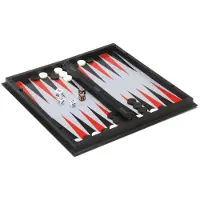 Engelhardt Jeu de voyage Backgammon/Échecs 24 cm noir et blanc