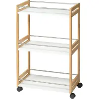 Excellent houseware Keukentrolley met 3 schappen bamboe