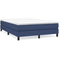 vidaXL Cadre de lit sans matelas Bleu 140x200 cm Tissu