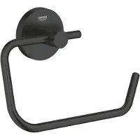GROHE Start QuickFix distributeur de papier toilette, sans couvercle, adhésif, noir mat